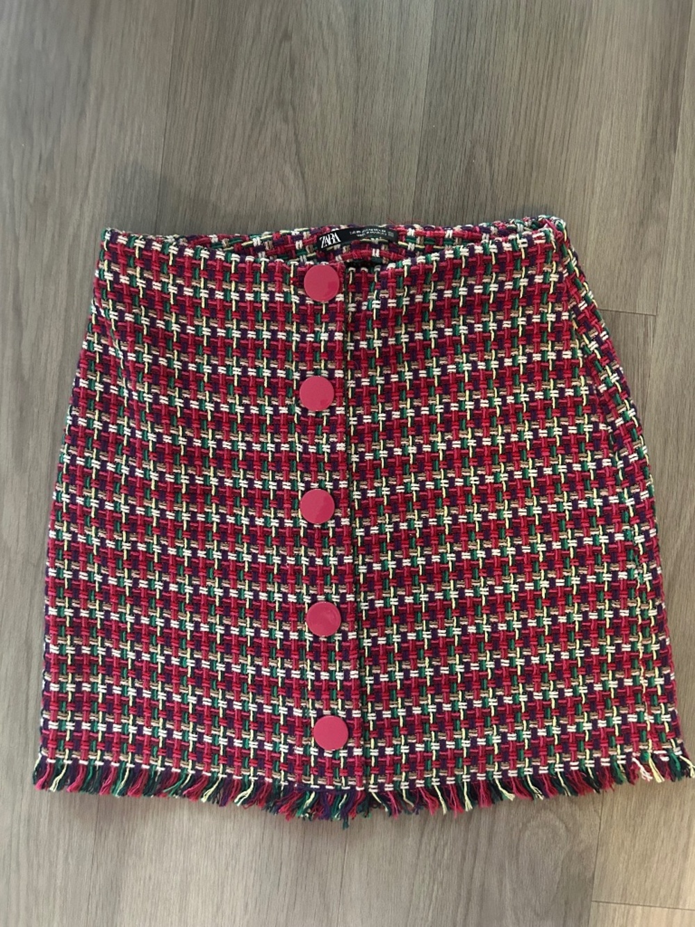 Zara pink tweed skirt